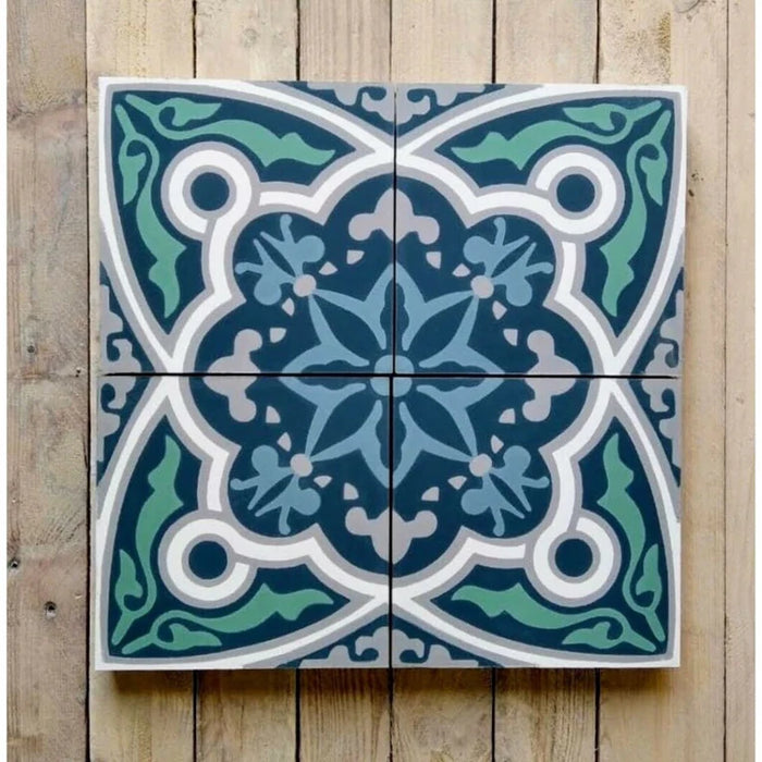 Azulejo de la calle Toulouse | Azulejos victorianos | 20cm x 20cm