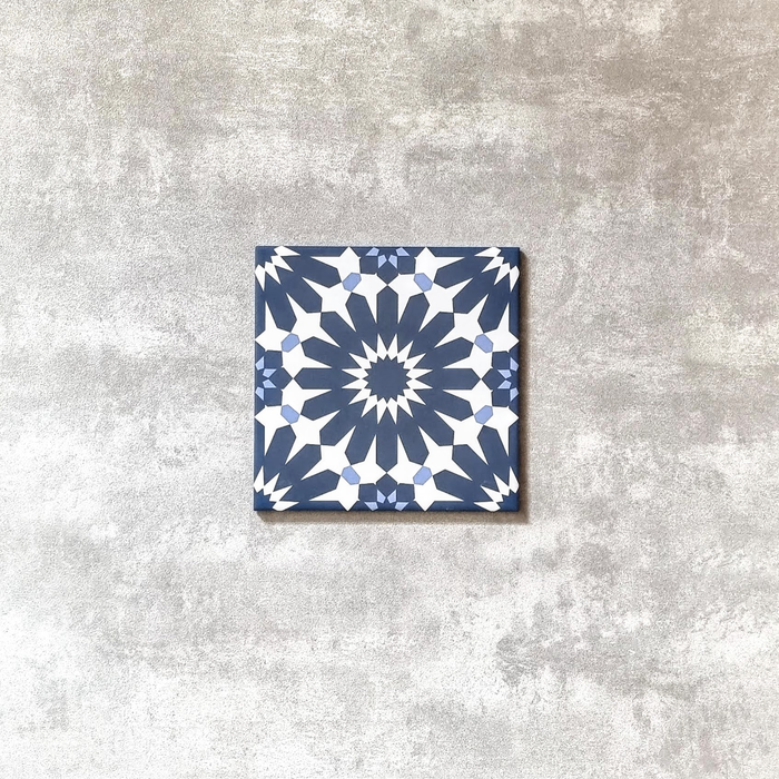 Fizaan Federal Blue Moroccan 20cm x 20cm FULL TILE SAMPLE