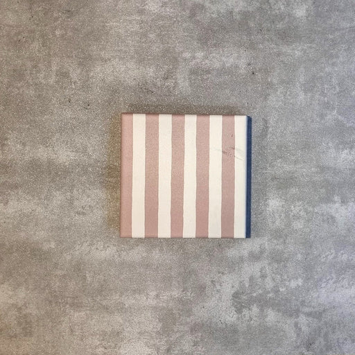 Stripes  Vintage Rose Tiles | Indoor & Outdoor Tiles | 20cm x 20cm FULL TILE SAMPLE