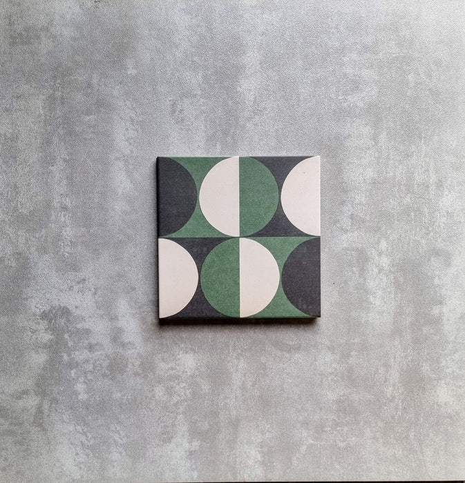 Muestra de baldosa completa Geometry Circulo | 20cm x 20cm | Baldosa para pared y suelo