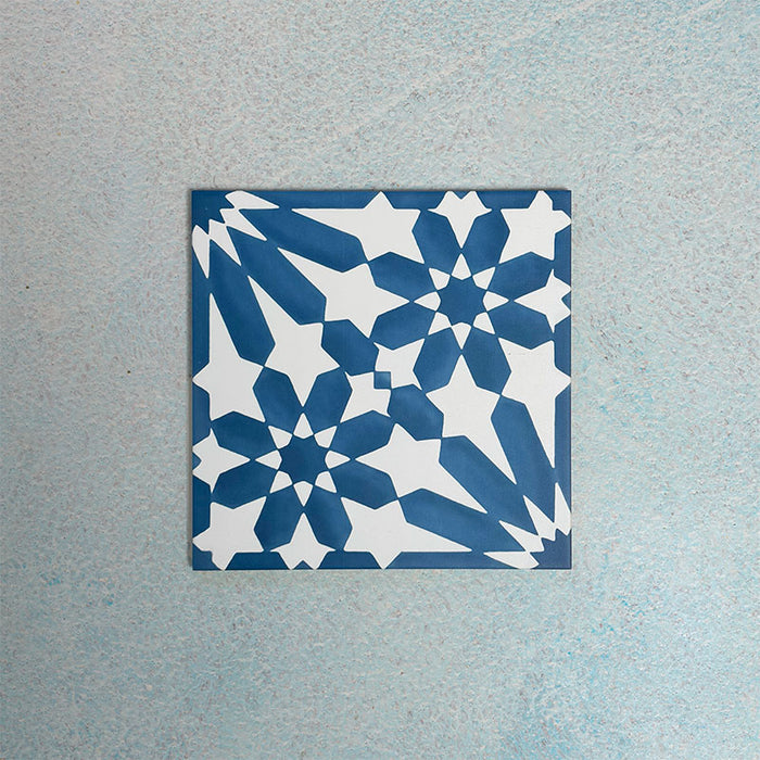 Fizaan Azure Blue | Estilo marroquí | 20 × 20 cm