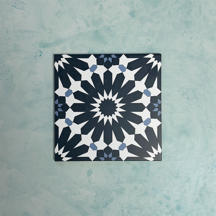 Fizaan Federal Blue | Estilo marroquí | 20 × 20 cm