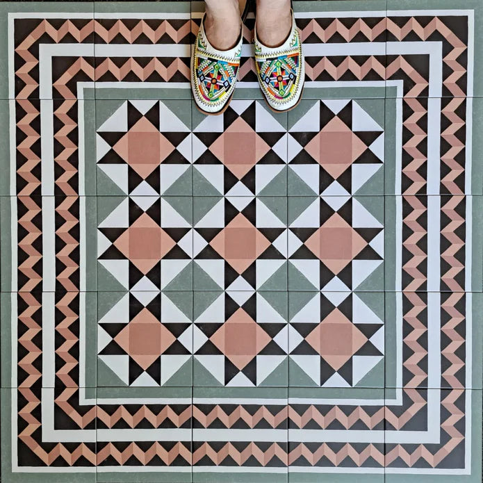 Pattern Tiles Maison Fern Decor Victorian Pattern Tile 20cm x 20cm — Artisan Ceramica