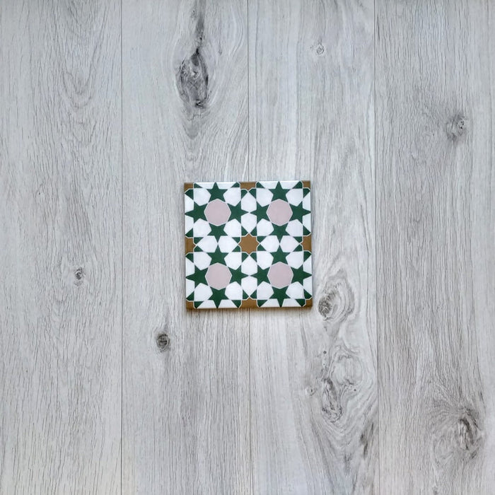 Agraba Tanane Tile | Green Gold | 20cm x 20cm | Wall & Floor Tiles FULL TILE SAMPLE