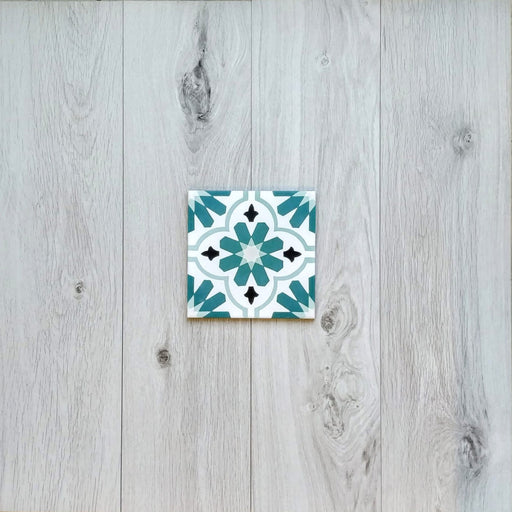 Clarence House Teal Green  Victorian Moroccan Tiles 20cm x 20cm FULL TILE SAMPLE