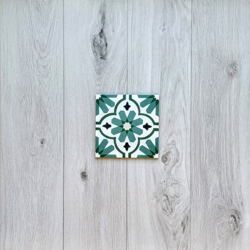 Clarence House Verde Victorian Moroccan 20cm x 20cm Tiles FULL TILE SAMPLE