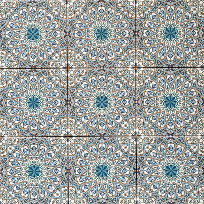 Azulejo marroquí Pasha Kashani MINI de 15 cm x 15 cm