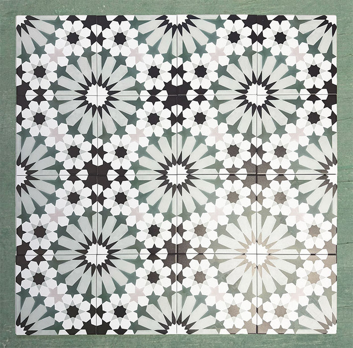 Fizaan Orchid Green | Estilo marroquí | 20 × 20 cm