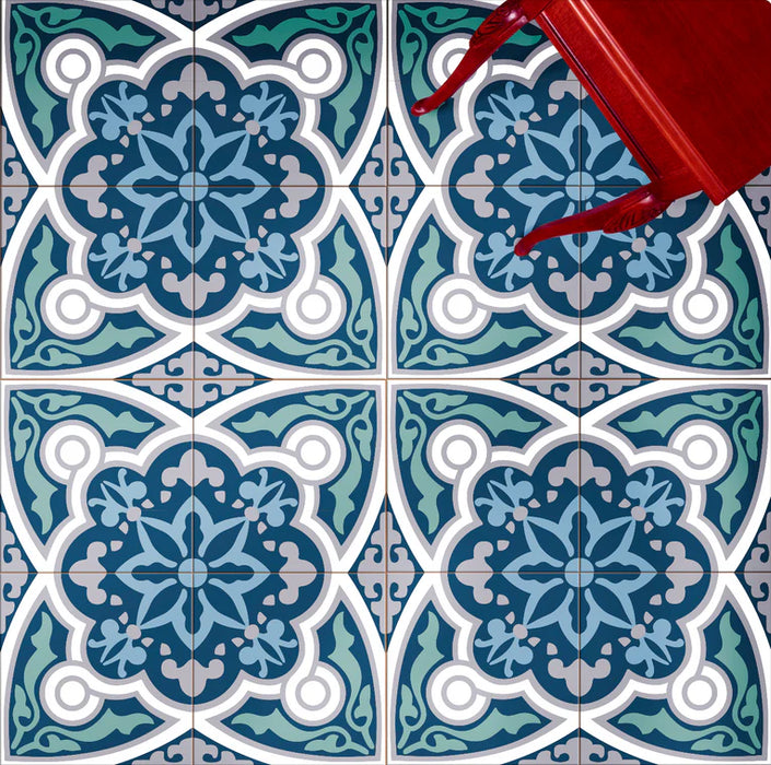 Azulejo de la calle Toulouse | Azulejos victorianos | 20cm x 20cm