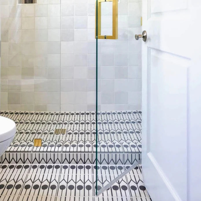 Alhambra Felisa Maldosas marroquíes | Azulejos en blanco y negro | 20 cm x 20 cm