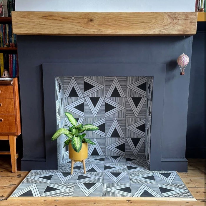 Harim Black Stripes Minezo Moroccan 20 cm x 20 cm