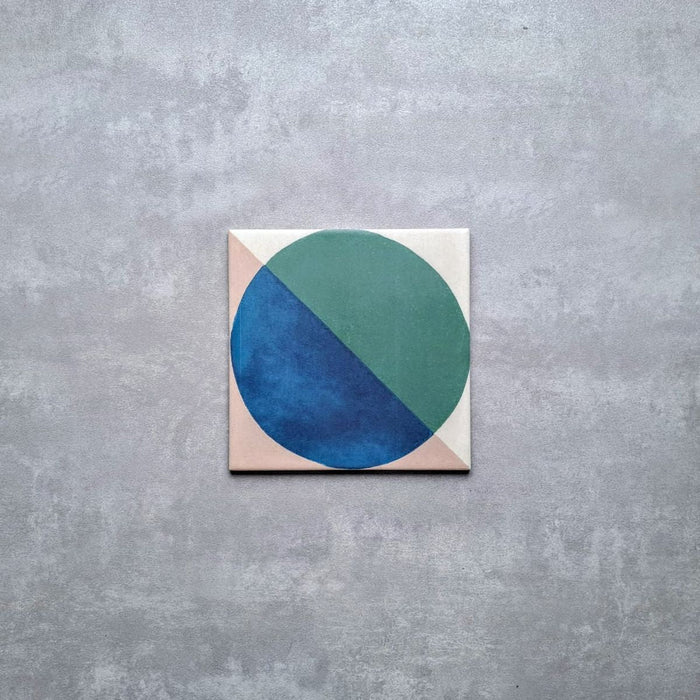 Muestra de baldosa completa Geometry Ocean 20cm x 20cm