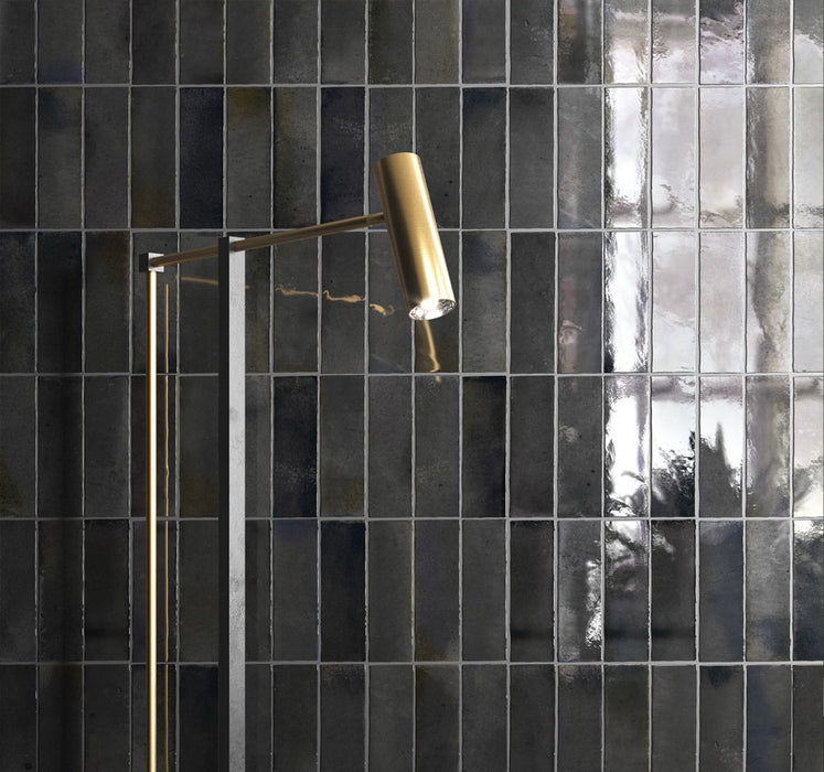 Beijing Brick Tile | Brillo negro | Minezo marroquí | 5.1cm x 16.1cm