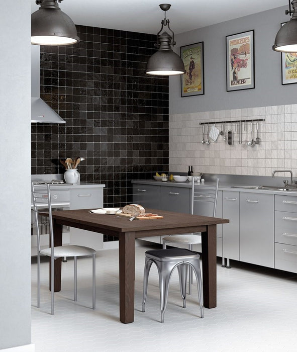 Baldosas cuadradas bejmat | Oyster blanca | Minezo marroquí | 10 cm x 10 cm