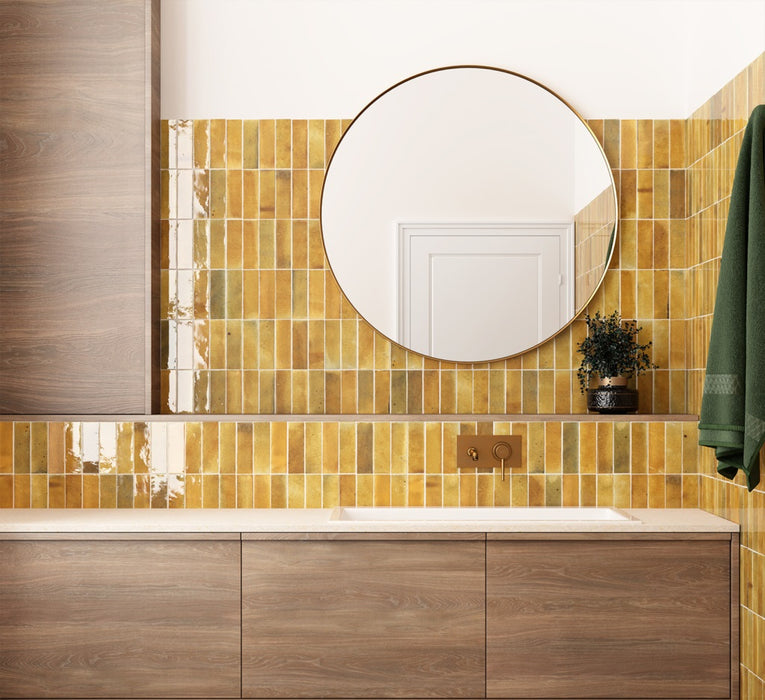 Beijing Brick Tile | Brillo de caramelo | Minezo marroquí | 5.1cm x 16.1cm