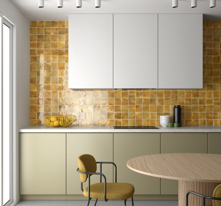 Beijing Square Tile | Brillo de caramelo | Minezo marroquí | 10 cm x 10 cm