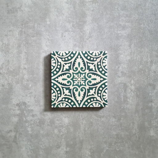 Cabana Flowers Cuban Moroccan Tile 20cm x 20cm FULL TILE SAMPLE