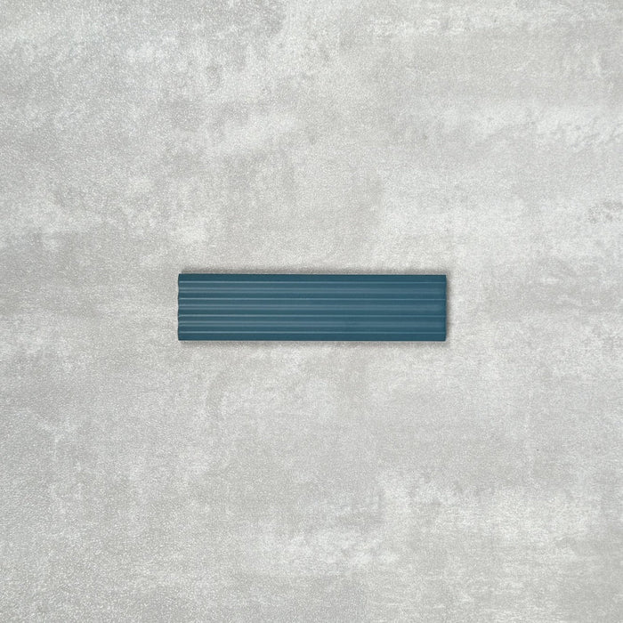 Gallery 3D Fluted DECOR Tile Glacier  Green Matt 5cm x 20cm