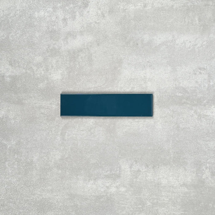 FULL TILE SAMPLE Gallery Brick GLOSS Glacier Green Wall Tiles 5 x 20cm