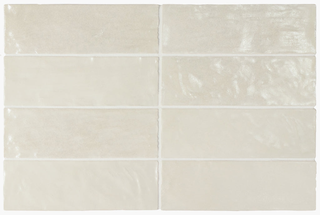 Muestra de azulejos completos Bejmat Brick Tile | Oyster verde | Minezo marroquí | 6.5 cm x 20 cm