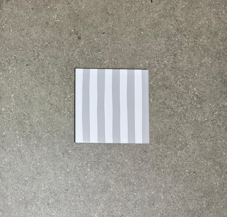 Azulejos de rayas grises | Azulejos marroquíes | 20 cm x 20 cm