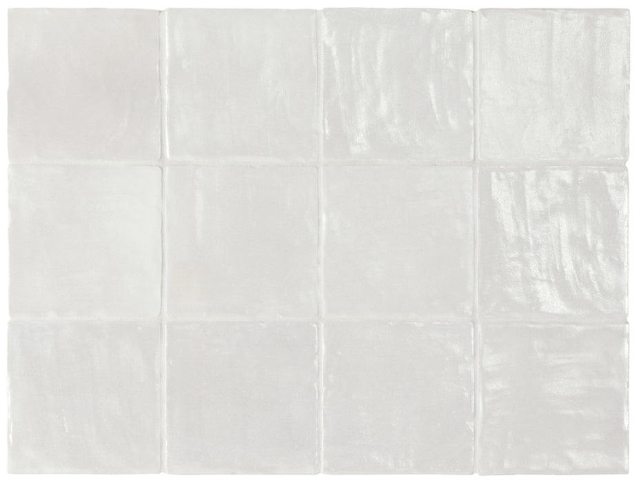 Muestra de mosaico completo Bejmat Tile cuadrado | Oyster gris | Minezo marroquí | 10 cm x 10 cm