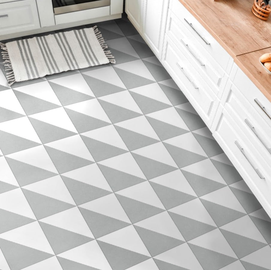 Magic Triangle Grey Tile | Porcelain Wall & Floor Tile | Indoor & Outd ...