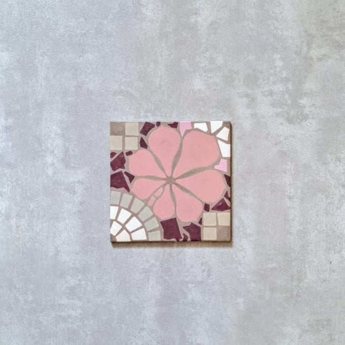 Nantes Tiles | Rose Pink | Moroccan Tiles | 20cm x 20cm FULL TILE SAMPLE