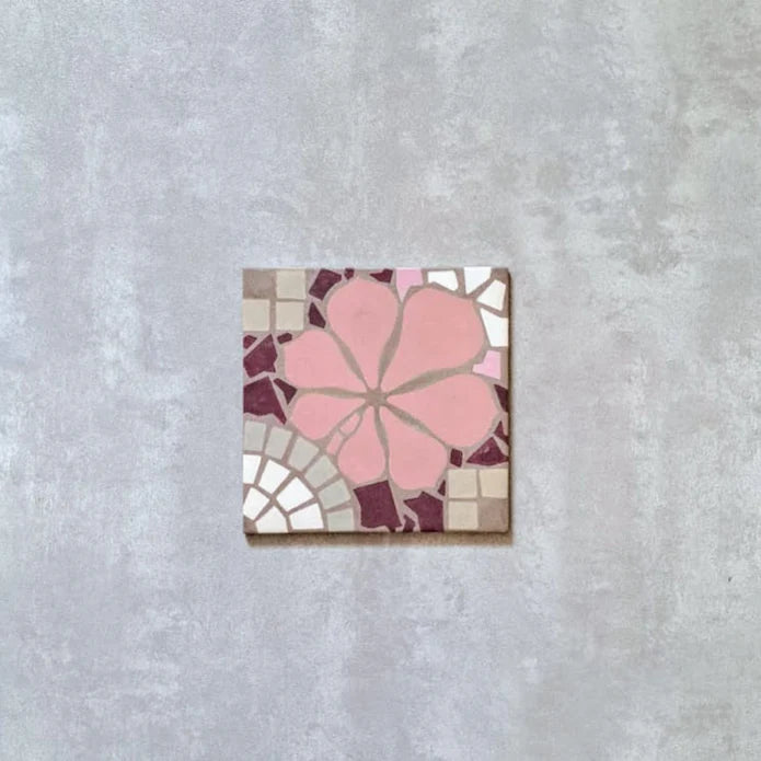 Azulejos Nantes | rosa rosa | Azulejos marroquíes | 20cm x 20cm