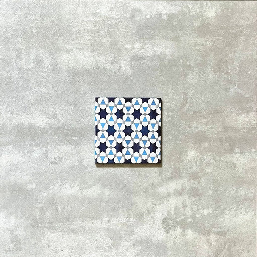 Mekina Blue Stars MINI 15cm x 15cm FULL TILE SAMPLE