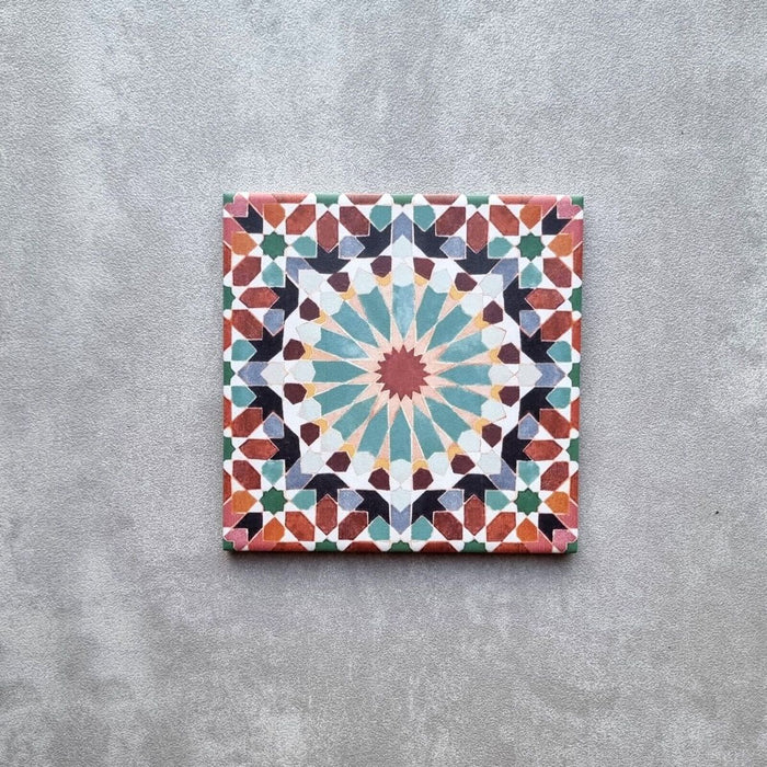 Marocain Mulai MINI Moroccan Porcelain Wall & Floor Tile 15cm x 15cm FULL TILE SAMPLE