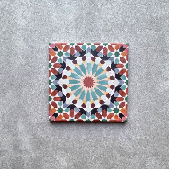 Marocain Mulai MINI Baldosa de porcelana marroquí para pared y suelo, 15 cm x 15 cm