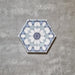 Maroush Frost Blue Hexagon 18.7cm x 21.6cm FULL TILE SAMPLE