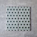 Mekina  Green Stars Mini Moroccan Porcelain Wall Floor Tile 15cm x 15cm