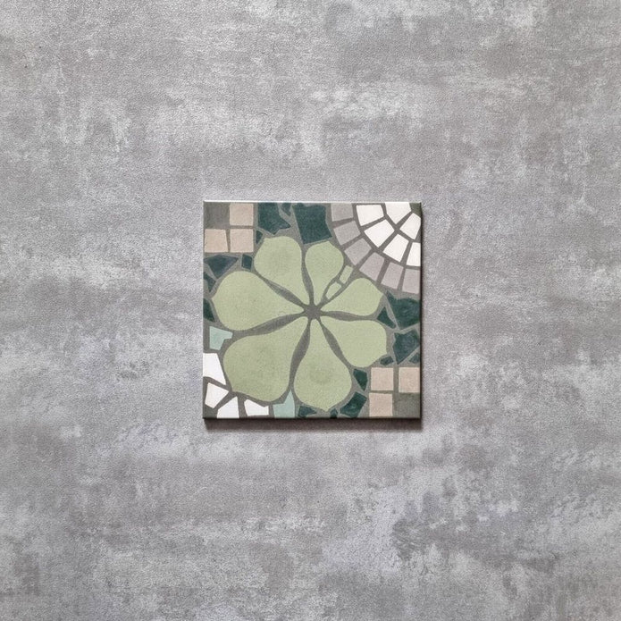 Azulejos verdes de Nantes | Azulejos marroquíes | 20cm x 20cm