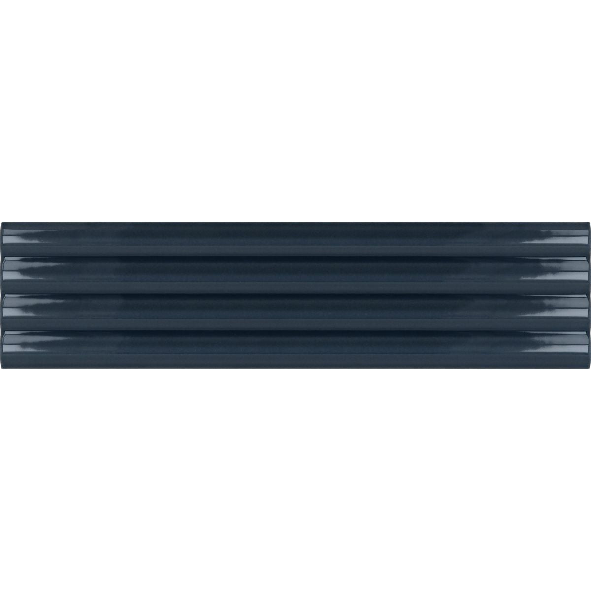 Gallery 3D Ribbed DECOR Tile Navy Blue Gloss 5cm x 20cm — Artisan Ceramica