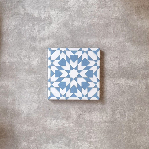 Taksim Blue Moroccan Wall & Floor Anti Slip Tiles 20cm x 20cm FULL TILE SAMPLE