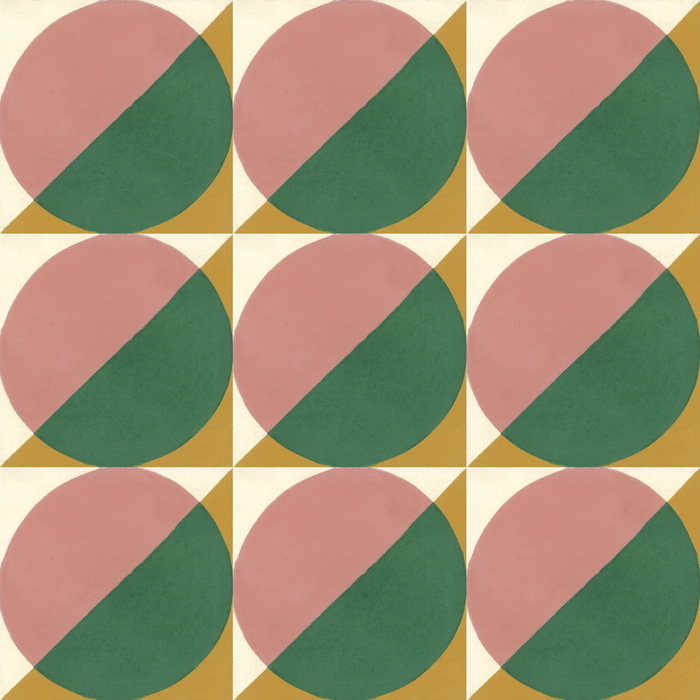 Muestra de baldosa completa Geometry Paloma | 20cm x 20cm | Azulejo para pared y suelo