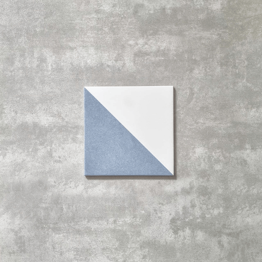 Magic Triangle Blue Tile | Wall & Floor Tile | Porcelain Tile | 20cm x 20cm FULL TILE SAMPLE