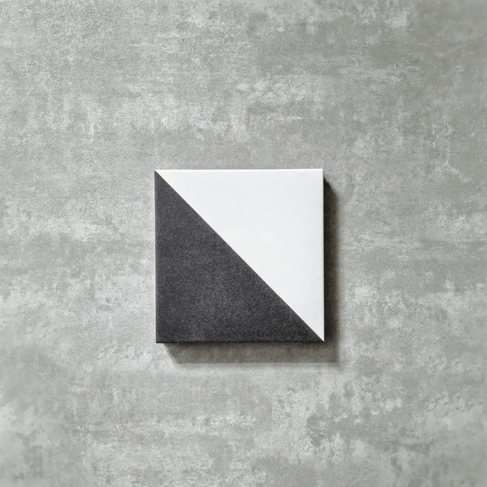 Magic Triangle Black Tile | Wall & Floor Tiles | Porcelain Tile | 20cm x 20cm FULL TILE SAMPLE