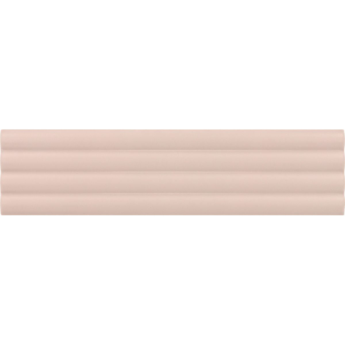 Rippled 3D Ribbed DECOR Tile Pink Matt 5cm x 20cm — Artisan Ceramica