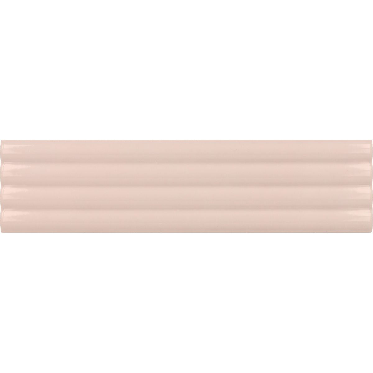 Rippled 3D Ribbed DECOR Tile Stony Pink Gloss 5cm x 20cm — Artisan Ceramica