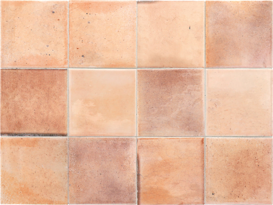 ESEMPIO DI TILES COMPLETI Piastrella Quadrata di Pechino | Rosa Lucido | Piastrella Marocchina | 10cm x 10cm