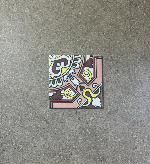 Azulejo de porcelana rosa rosa Manises MINI para pared y suelo, 15 cm x 15 cm. MUESTRA DE AZULEJO COMPLETO