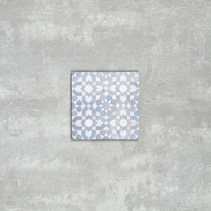 Beduin tetuan azul mini mosaico de pared de porcelana marroquíes 15 cm x 15 cm