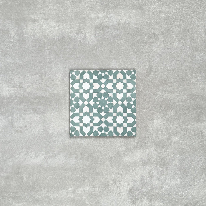 Beduin tetuan verde mini marinero marroquí de piso de piso de pared 15 cm x 15 cm