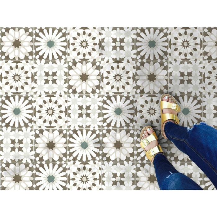 Soukaina Bronze D Pattern Moroccan Wall & Floor Tiles 20 x 20cm