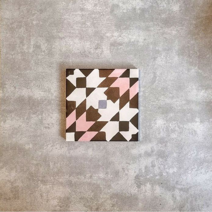 Azulejo de pared y piso marroquí rosa de la Ciudad de México 20 cm x 20 cm