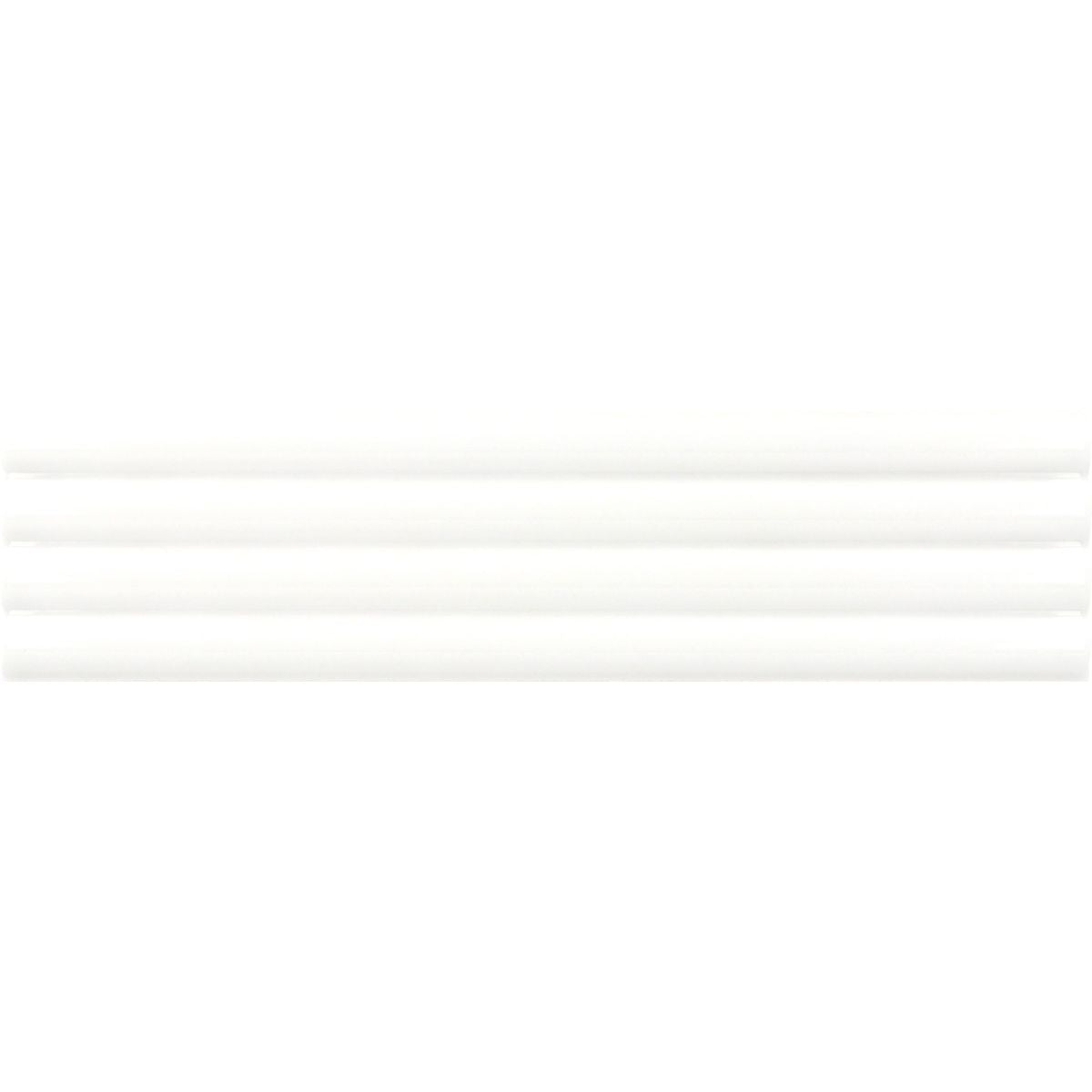 Rippled 3D Ribbed DECOR Tile White Gloss 5cm x 20cm — Artisan Ceramica