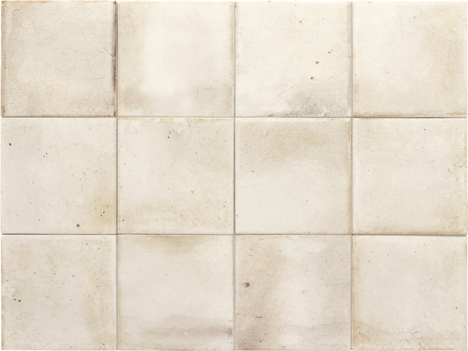 Muestra de mosaico completo Beijing Square Tile | Brillo blanco | Minezo marroquí | 10 cm x 10 cm